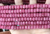 CCN5141 15 inches 5*8mm faceted rondelle candy jade beads