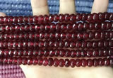 CCN5145 15 inches 5*8mm faceted rondelle candy jade beads