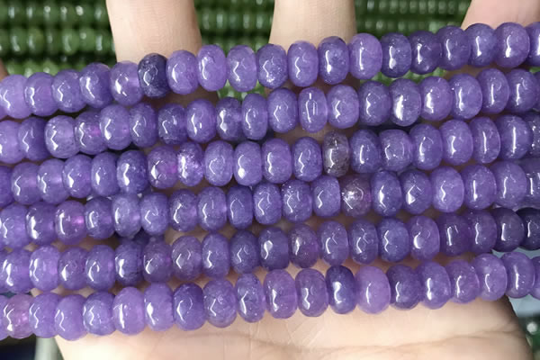 CCN5146 15 inches 5*8mm faceted rondelle candy jade beads