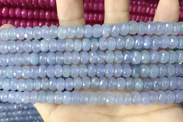 CCN5147 15 inches 5*8mm faceted rondelle candy jade beads