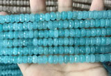 CCN5149 15 inches 5*8mm faceted rondelle candy jade beads