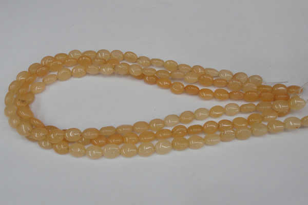 CCN515 15.5 inches 8*10mm oval candy jade beads wholesale