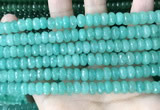 CCN5152 15 inches 5*8mm faceted rondelle candy jade beads