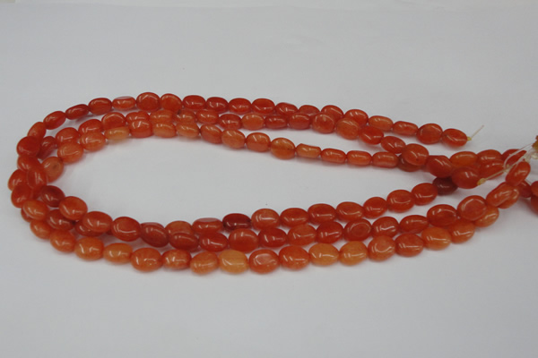 CCN517 15.5 inches 8*10mm oval candy jade beads wholesale