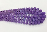 CCN5171 5*8mm - 14*20mm faceted rondelle candy jade graduated beads