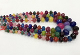 CCN5179 5*8mm - 14*20mm faceted rondelle candy jade graduated beads