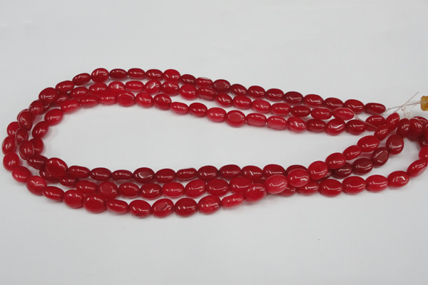 CCN518 15.5 inches 8*10mm oval candy jade beads wholesale