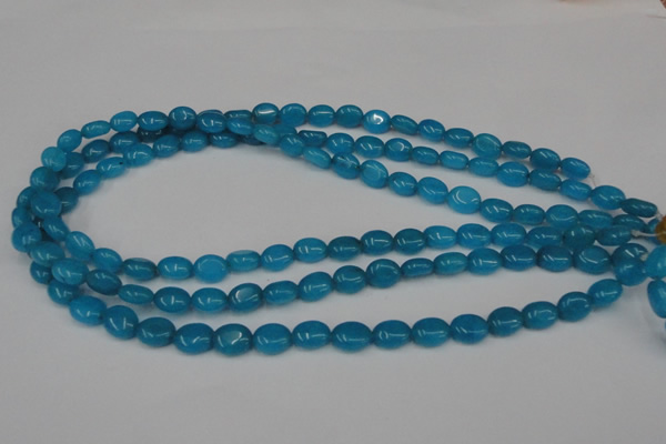 CCN521 15.5 inches 8*10mm oval candy jade beads wholesale