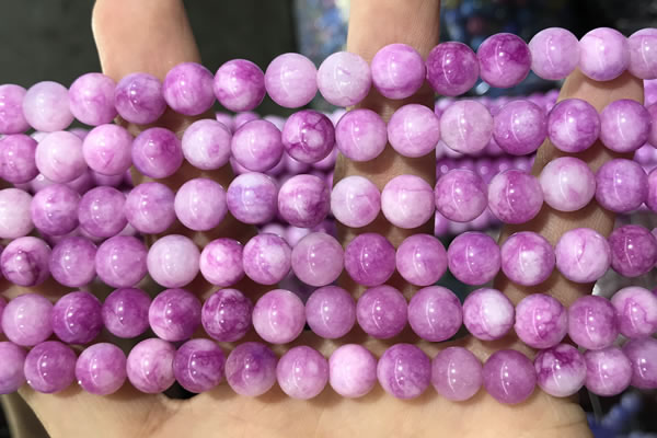 CCN5361 15 inches 8mm round candy jade beads Wholesale