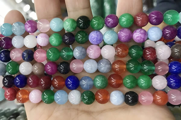 CCN5469 15 inches 8mm round candy jade beads Wholesale