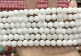 CCN5573 15 inches 8mm round matte candy jade beads Wholesale