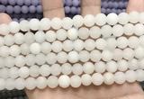 CCN5575 15 inches 8mm round matte candy jade beads Wholesale