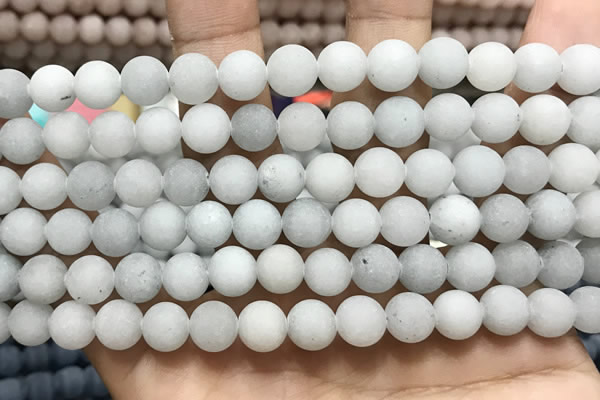 CCN5576 15 inches 8mm round matte candy jade beads Wholesale