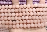 CCN5584 15 inches 8mm round matte candy jade beads Wholesale