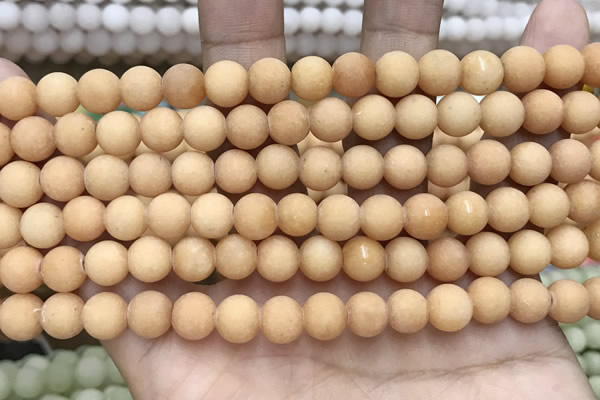 CCN5588 15 inches 8mm round matte candy jade beads Wholesale