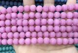 CCN5592 15 inches 8mm round matte candy jade beads Wholesale