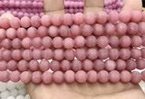 CCN5596 15 inches 8mm round matte candy jade beads Wholesale