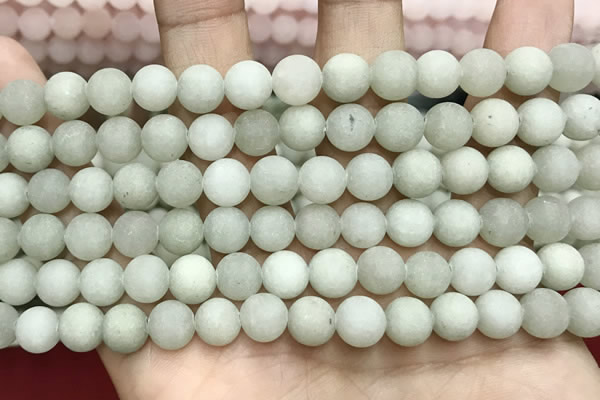 CCN5601 15 inches 8mm round matte candy jade beads Wholesale