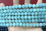 CCN5607 15 inches 8mm round matte candy jade beads Wholesale