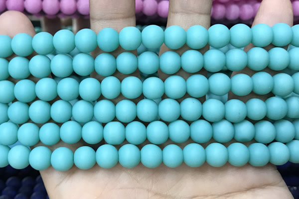 CCN5608 15 inches 8mm round matte candy jade beads Wholesale