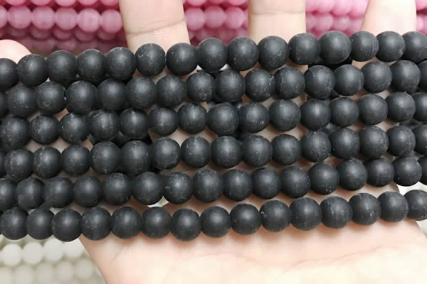 CCN5631 15 inches 8mm round matte candy jade beads Wholesale