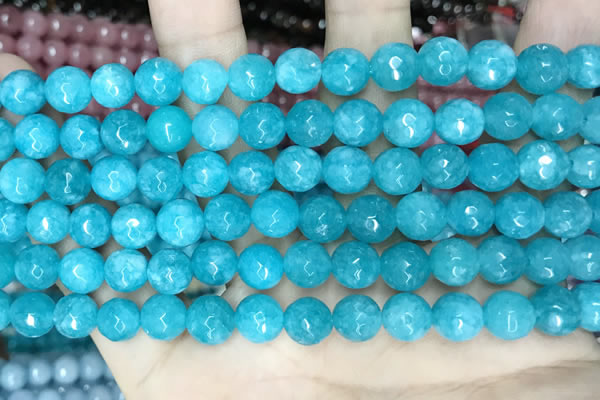 CCN5656 15 inches 8mm faceted round candy jade beads