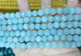 CCN5661 15 inches 8mm faceted round candy jade beads