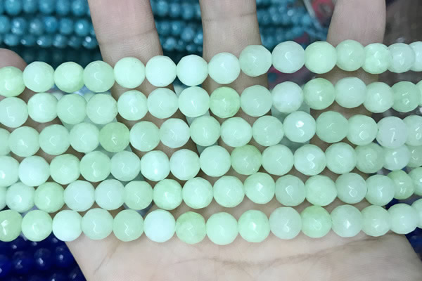 CCN5668 15 inches 8mm faceted round candy jade beads