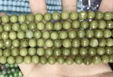 CCN5671 15 inches 8mm faceted round candy jade beads