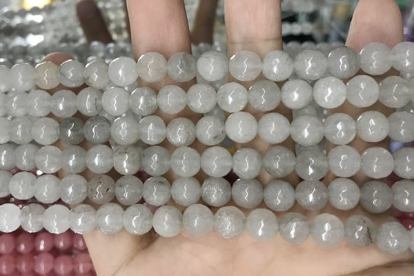 CCN5684 15 inches 8mm faceted round candy jade beads