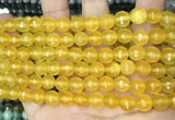 CCN5708 15 inches 8mm faceted round candy jade beads