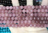 CCN5716 15 inches 8mm faceted round candy jade beads