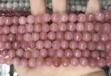 CCN5717 15 inches 8mm faceted round candy jade beads