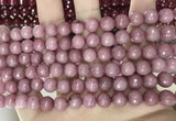 CCN5718 15 inches 8mm faceted round candy jade beads