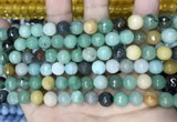 CCN5741 15 inches 8mm faceted round candy jade beads