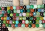 CCN5742 15 inches 8mm faceted round candy jade beads