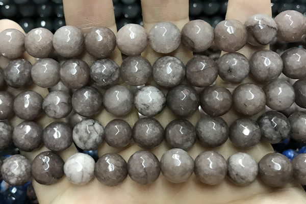 CCN5771 15 inches 10mm faceted round candy jade beads