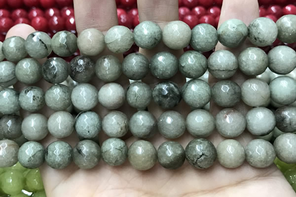 CCN5776 15 inches 10mm faceted round candy jade beads