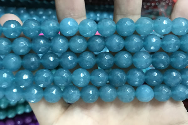 CCN5782 15 inches 10mm faceted round candy jade beads