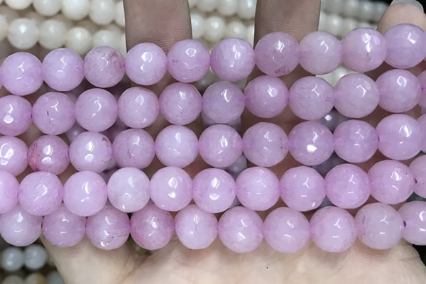 CCN5796 15 inches 10mm faceted round candy jade beads