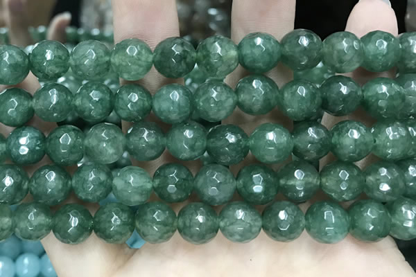 CCN5825 15 inches 10mm faceted round candy jade beads