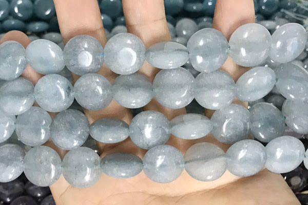 CCN5857 15 inches 15mm flat round candy jade beads Wholesale