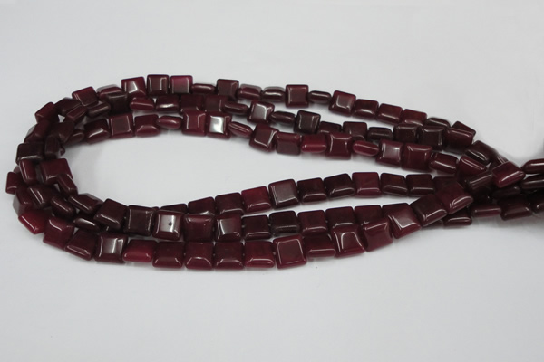 CCN589 15.5 inches 10*10mm square candy jade beads wholesale