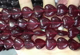 CCN5953 15 inches 14*14mm heart candy jade beads Wholesale