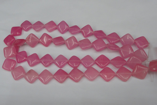 CCN597 15.5 inches 15*15mm diamond candy jade beads wholesale