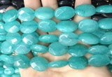 CCN5972 15 inches 13*18mm faceted oval candy jade beads