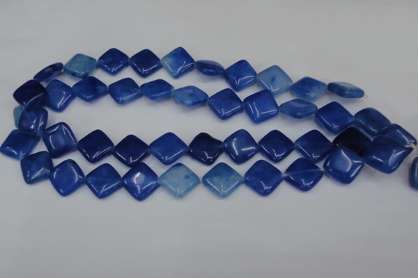 CCN601 15.5 inches 15*15mm diamond candy jade beads wholesale