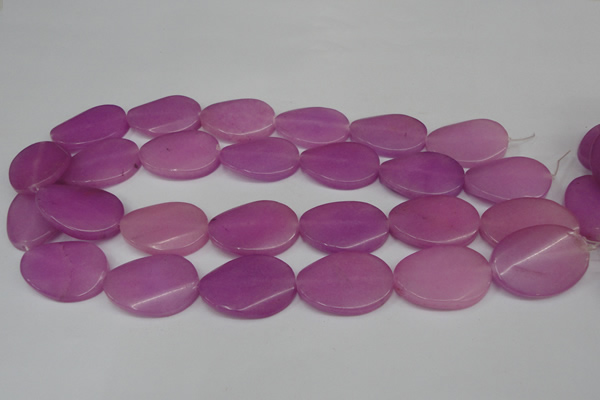 CCN617 15.5 inches 22*30mm twisted oval candy jade beads wholesale