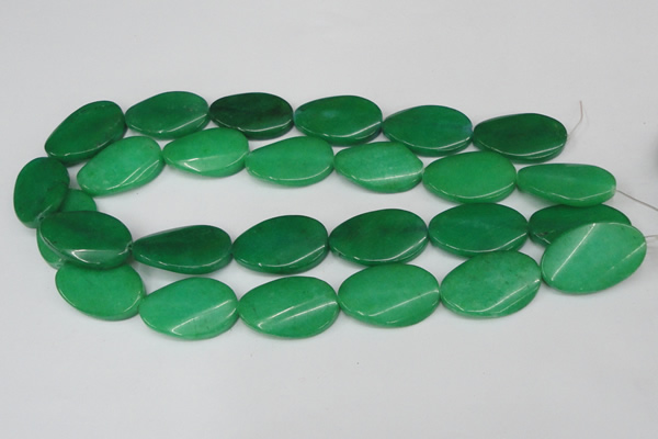 CCN619 15.5 inches 22*30mm twisted oval candy jade beads wholesale