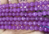 CCN6306 15.5 inches 8mm faceted round candy jade beads Wholesale